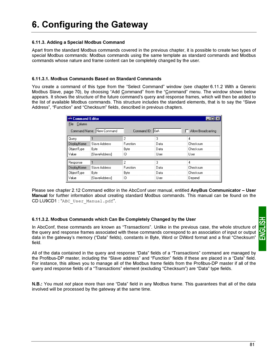 Schneider Electric LUFP7 user manual Adding a Special Modbus Command, Modbus Commands Based on Standard Commands 