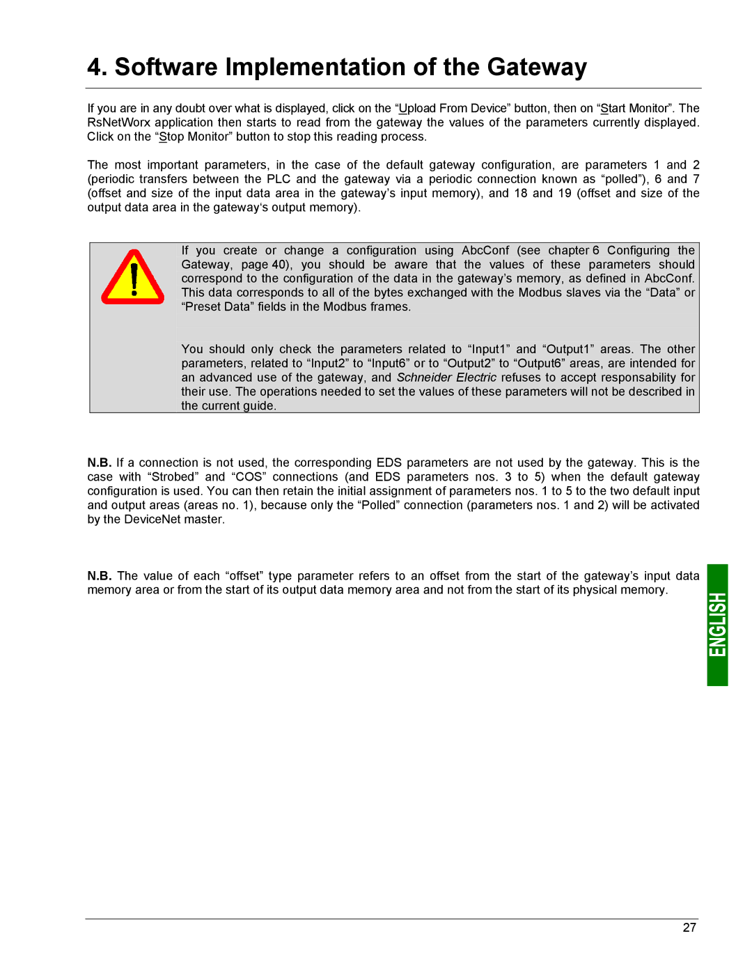 Schneider Electric LUFP9 user manual Software Implementation of the Gateway 