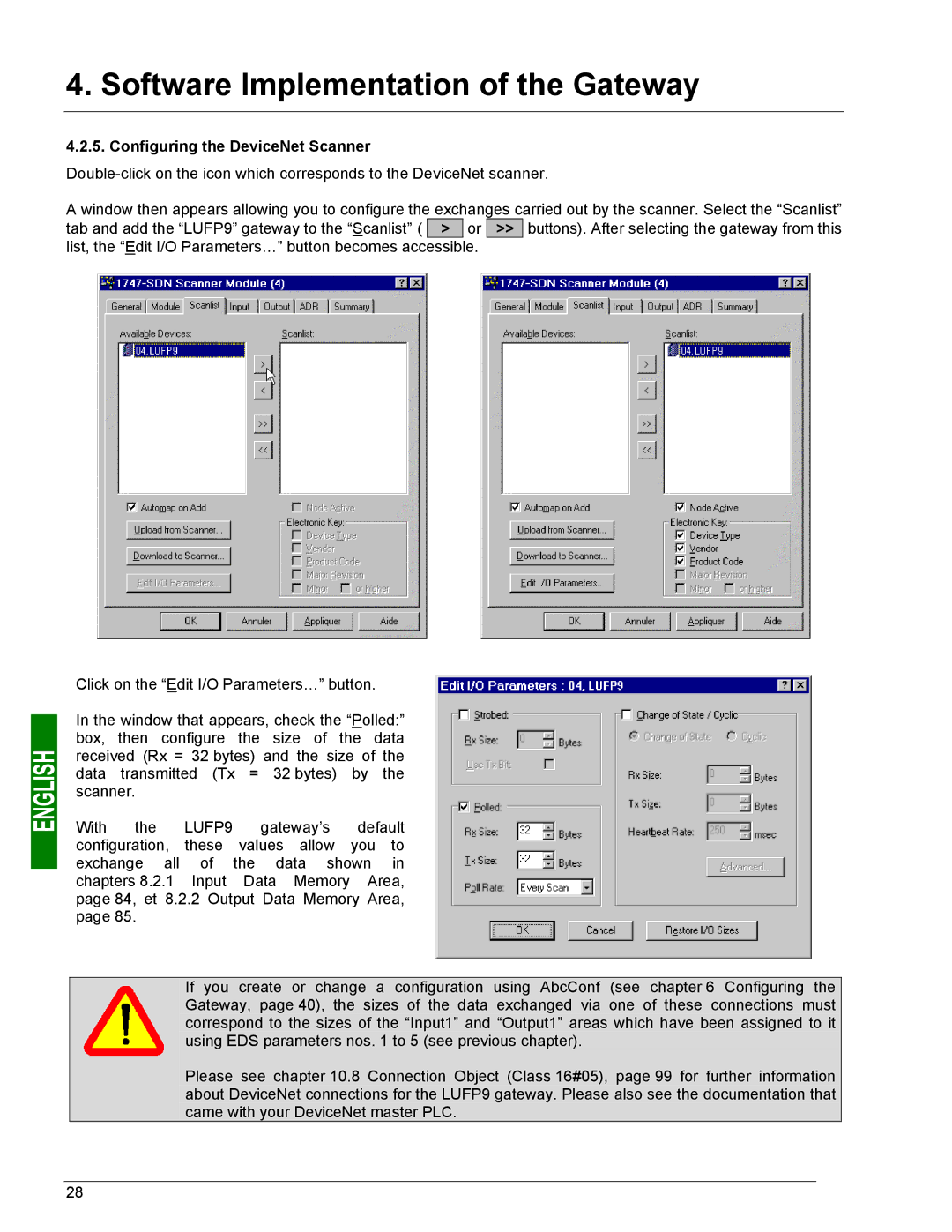 Schneider Electric LUFP9 user manual Configuring the DeviceNet Scanner 