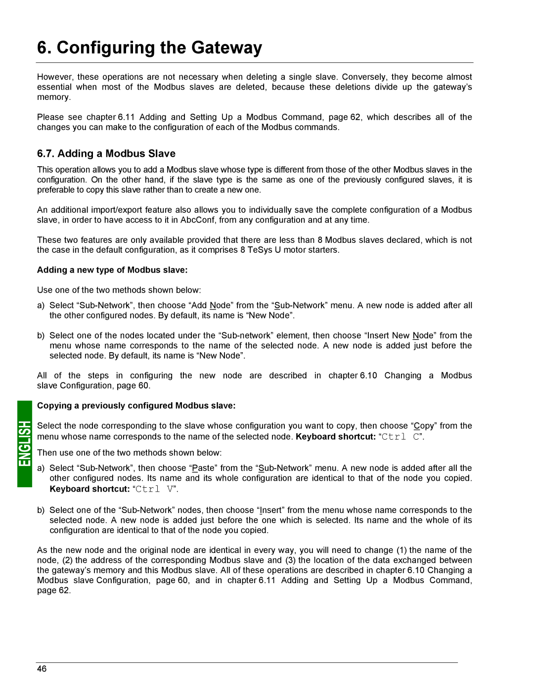 Schneider Electric LUFP9 user manual Adding a Modbus Slave, Adding a new type of Modbus slave, Keyboard shortcut Ctrl 