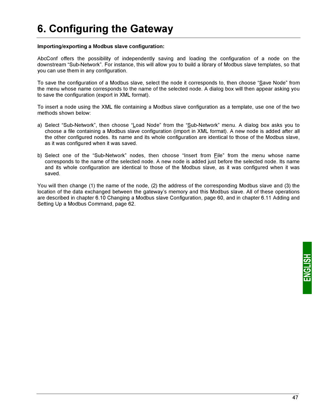 Schneider Electric LUFP9 user manual Importing/exporting a Modbus slave configuration 