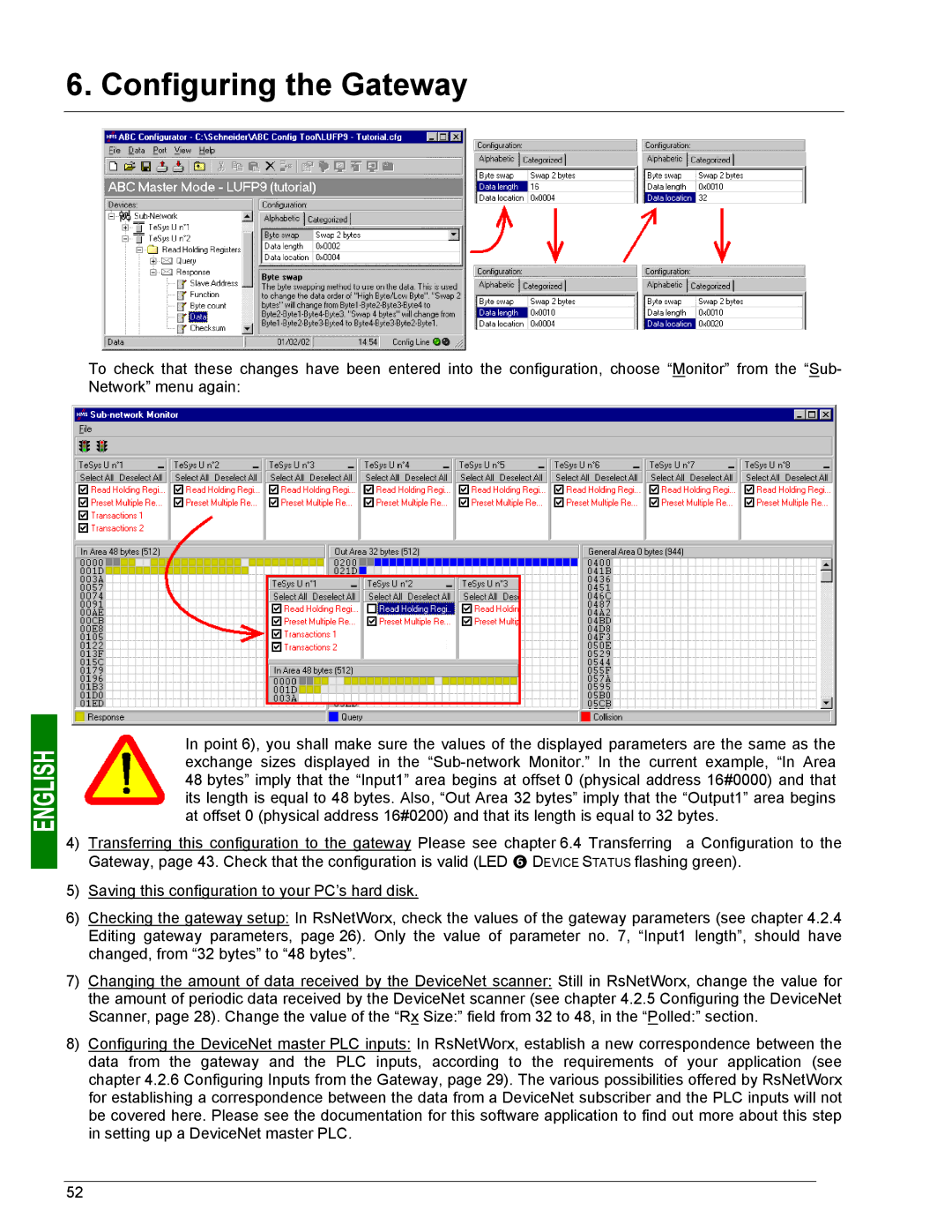 Schneider Electric LUFP9 user manual Configuring the Gateway 