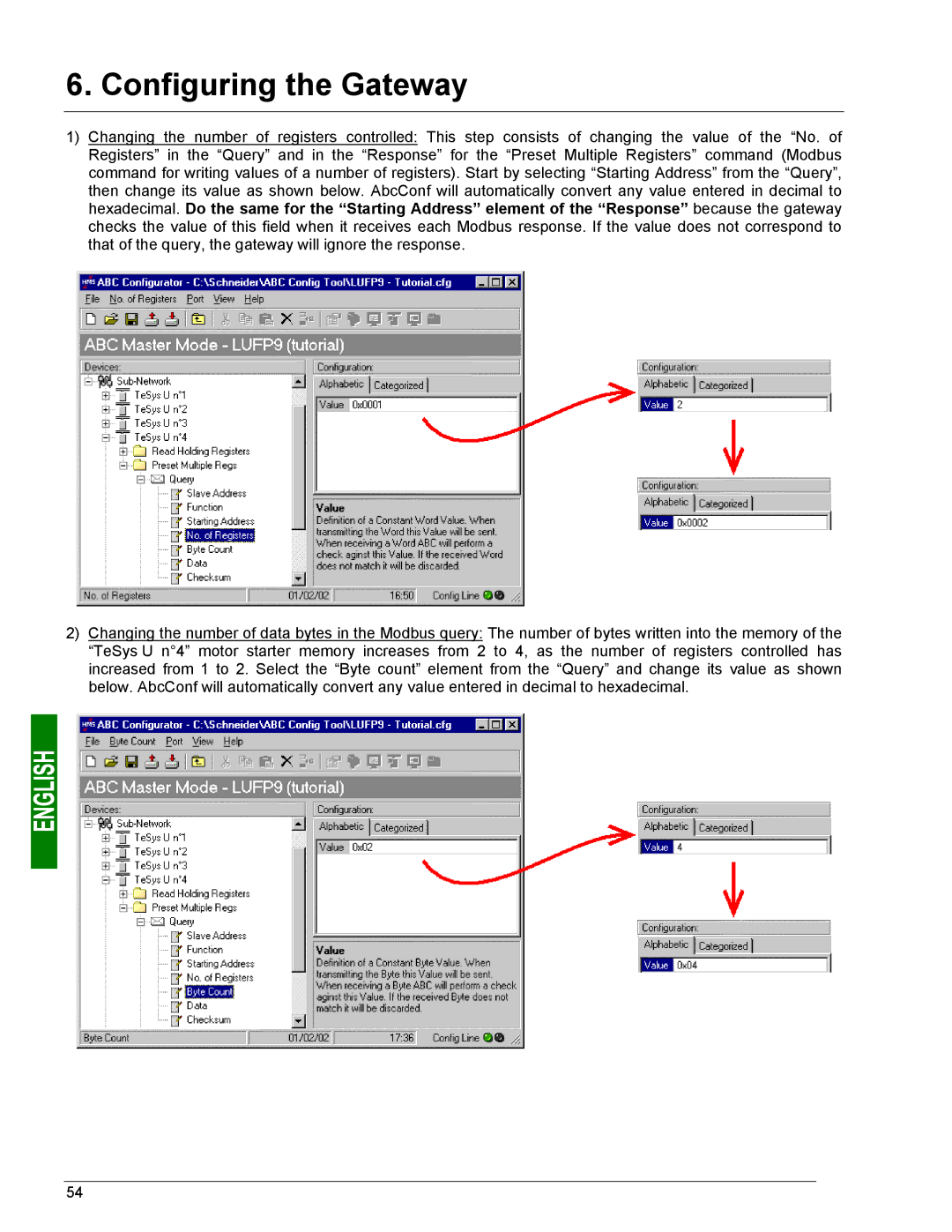 Schneider Electric LUFP9 user manual Configuring the Gateway 