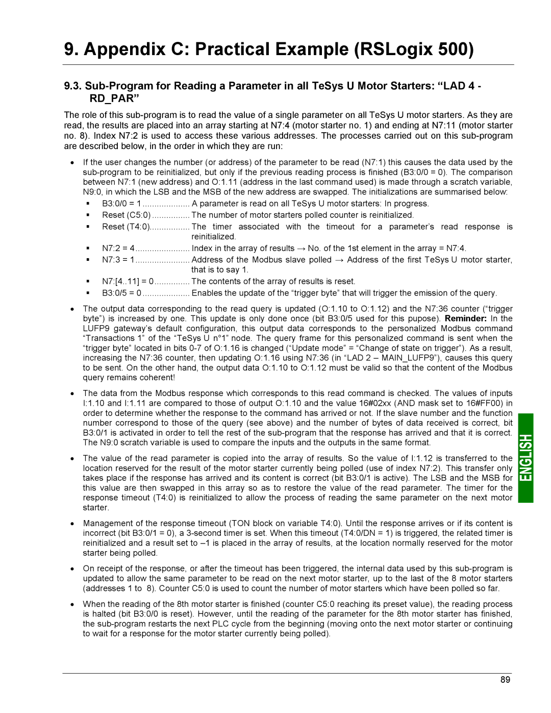 Schneider Electric LUFP9 user manual Appendix C Practical Example RSLogix 