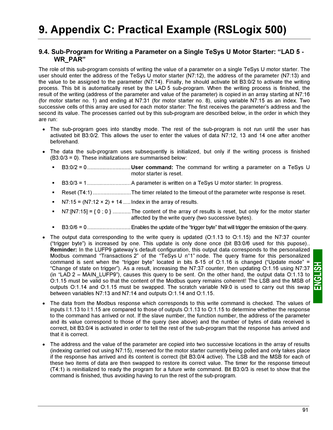 Schneider Electric LUFP9 user manual Appendix C Practical Example RSLogix 