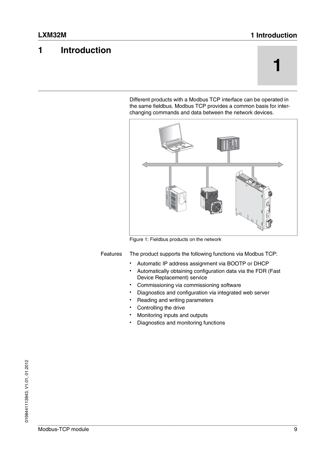 Schneider Electric LXM32M manual Introduction, Fieldbus products on the network 