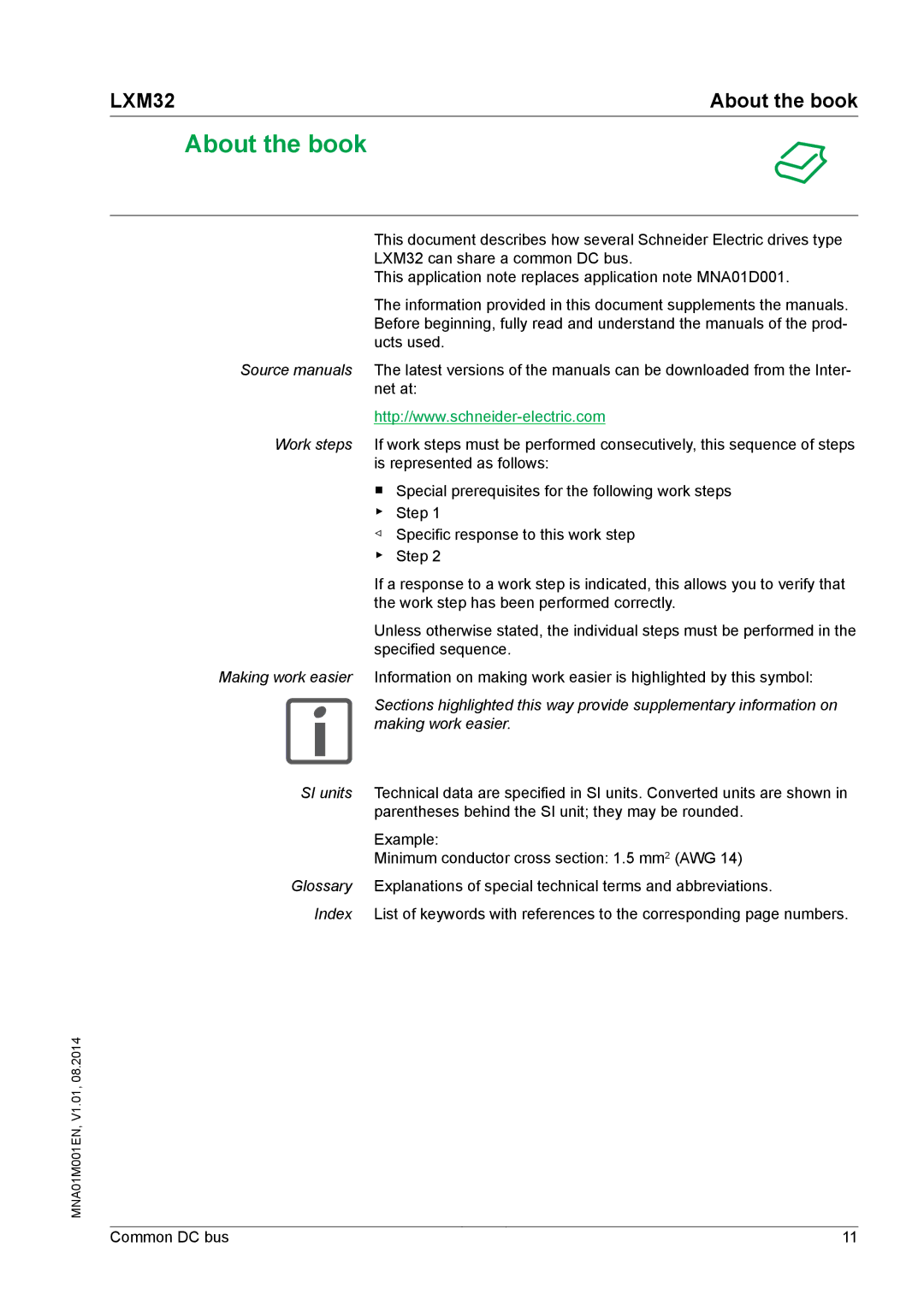 Schneider Electric MNA01M001EN manual About the book 