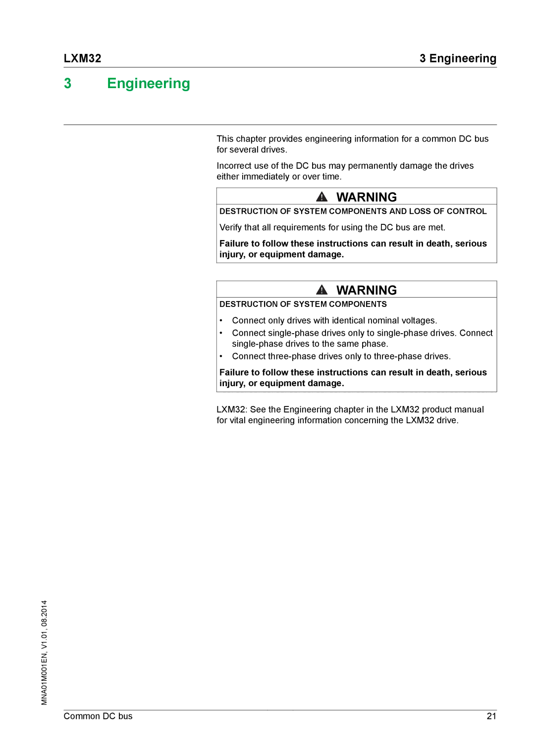 Schneider Electric MNA01M001EN manual Engineering 