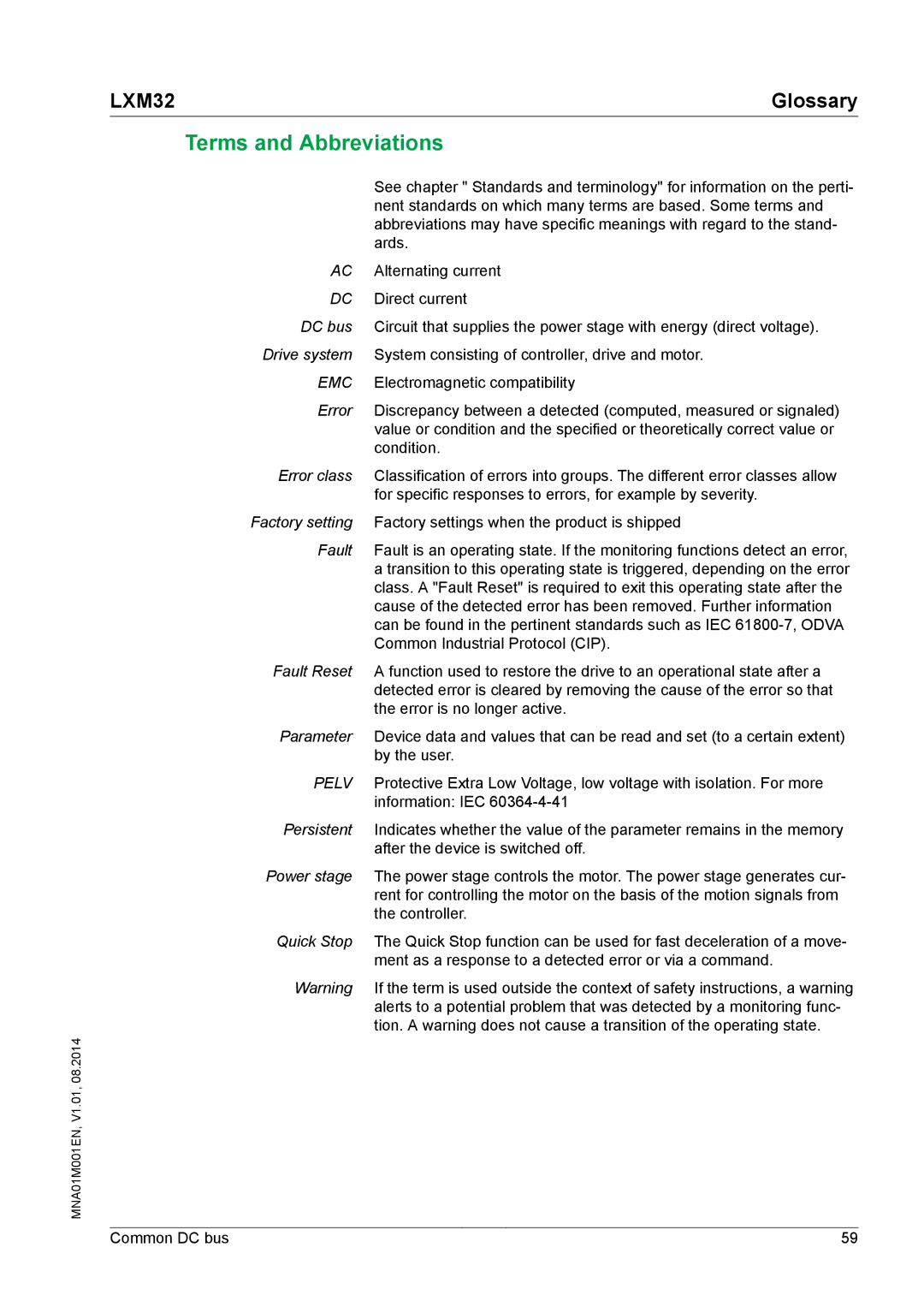 Schneider Electric MNA01M001EN manual Terms and Abbreviations 