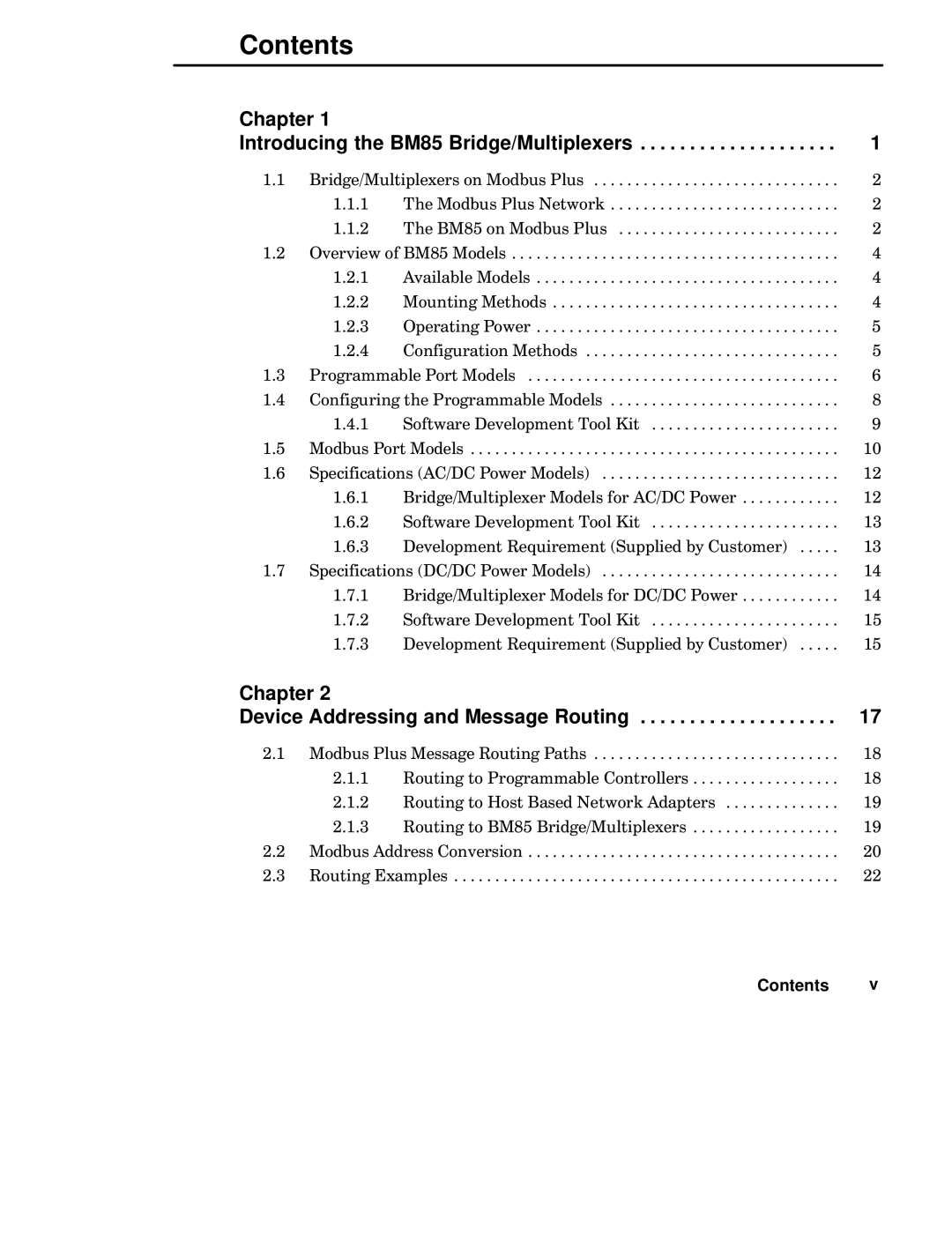 Schneider Electric none manual Contents 