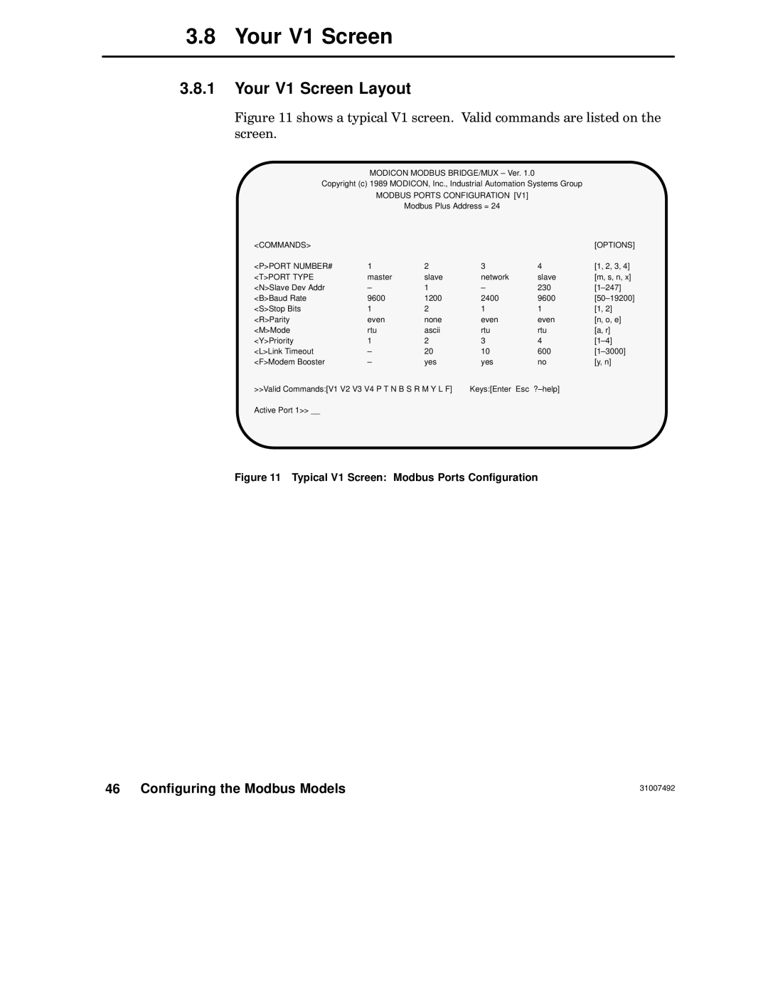 Schneider Electric none manual Your V1 Screen Layout 