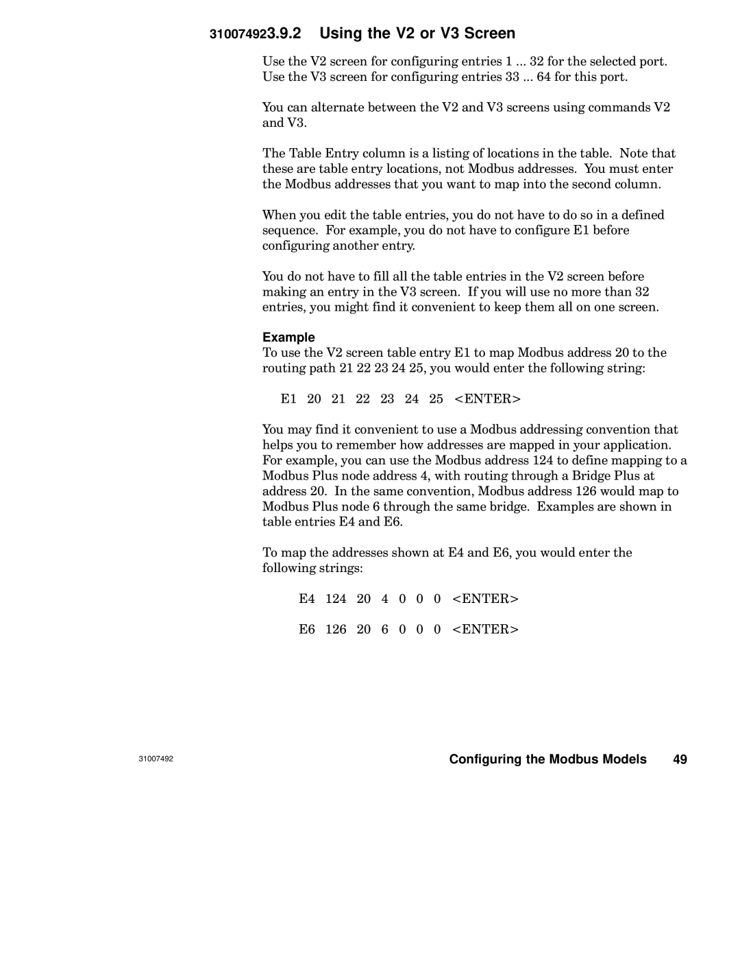 Schneider Electric none manual Using the V2 or V3 Screen 