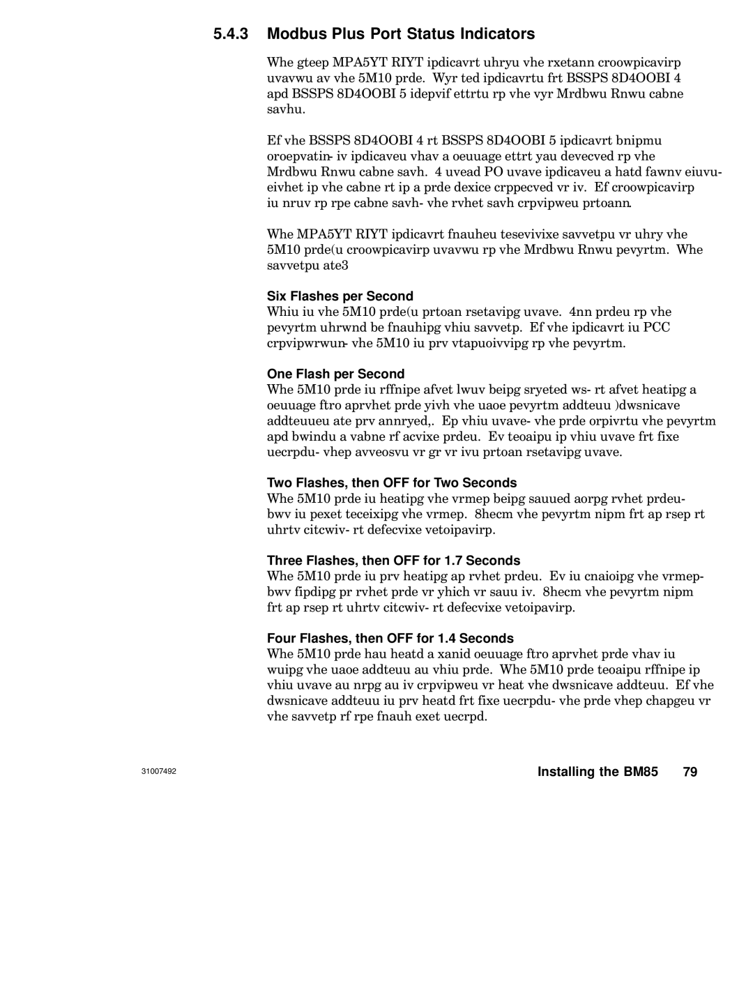 Schneider Electric none manual Modbus Plus Port Status Indicators 