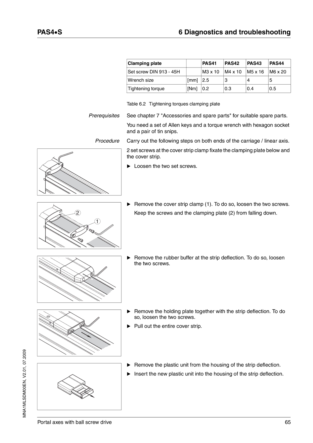 Schneider Electric PAS4S manual Clamping plate 