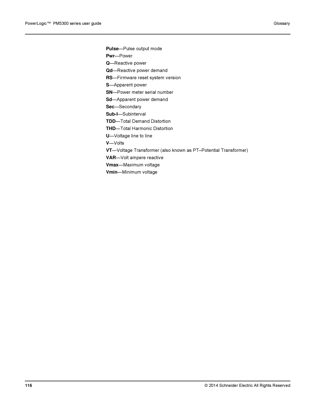 Schneider Electric PM5300 manual 116 