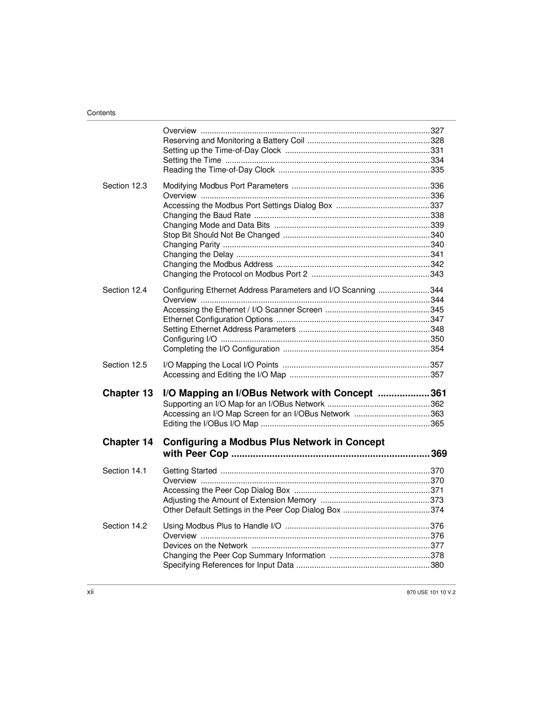 Schneider Electric Processor Adapter manual Mapping an I/OBus Network with Concept 361 