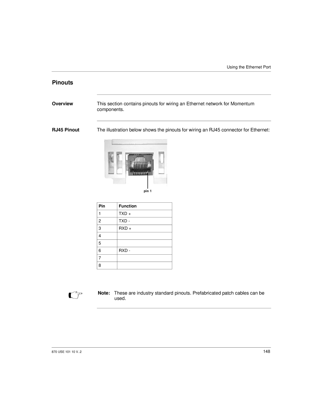 Schneider Electric Processor Adapter manual Pinouts, Components 