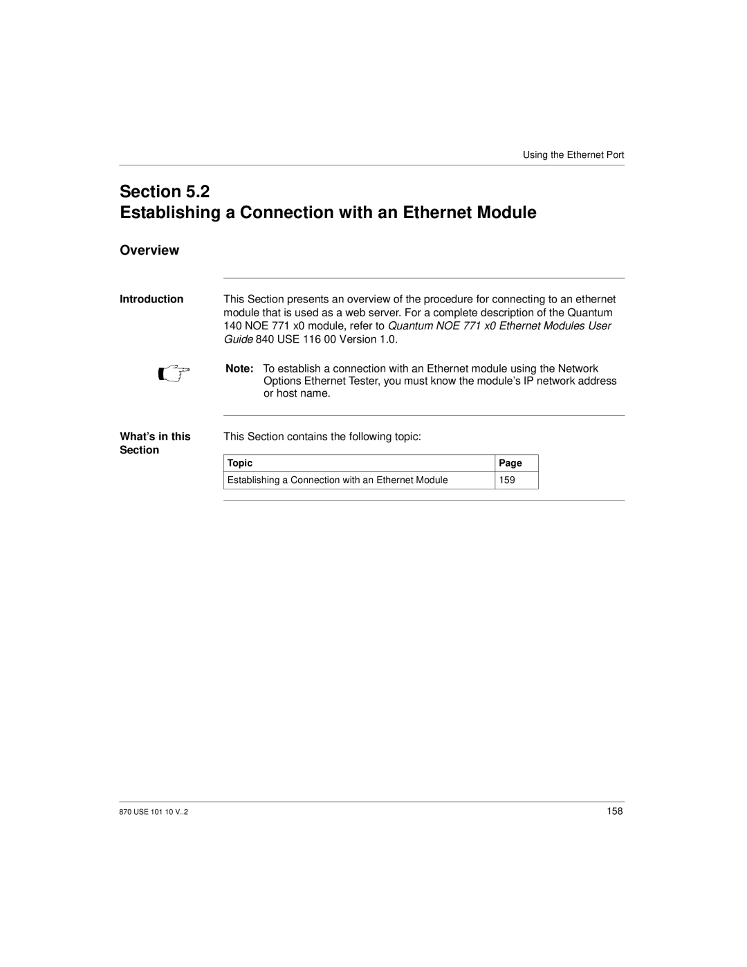 Schneider Electric Processor Adapter manual Section Establishing a Connection with an Ethernet Module, What’s in this 