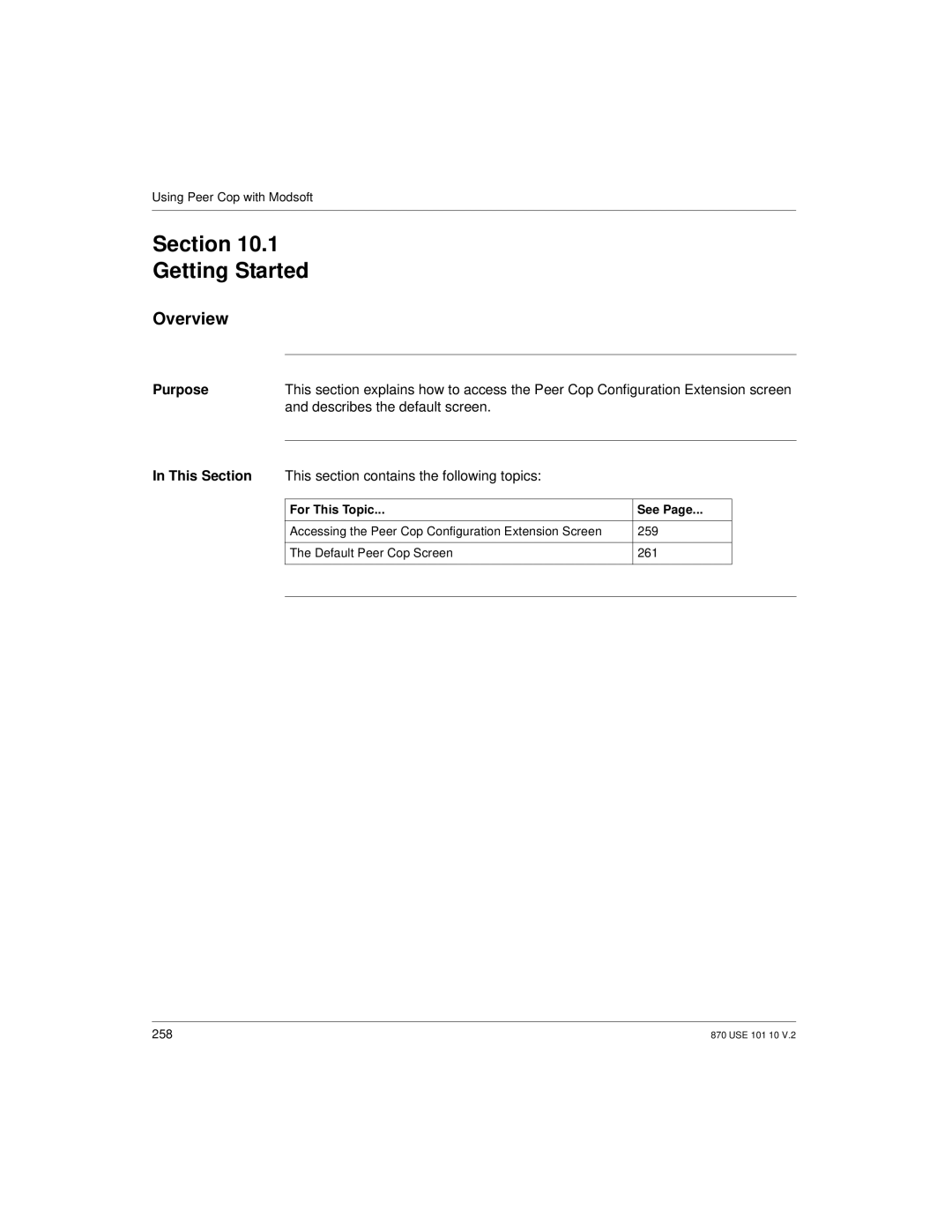 Schneider Electric Processor Adapter manual Section Getting Started, Describes the default screen 