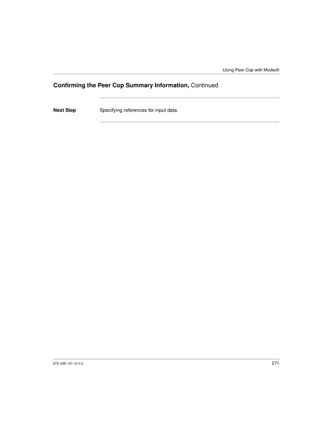 Schneider Electric Processor Adapter manual Next Step Specifying references for input data 