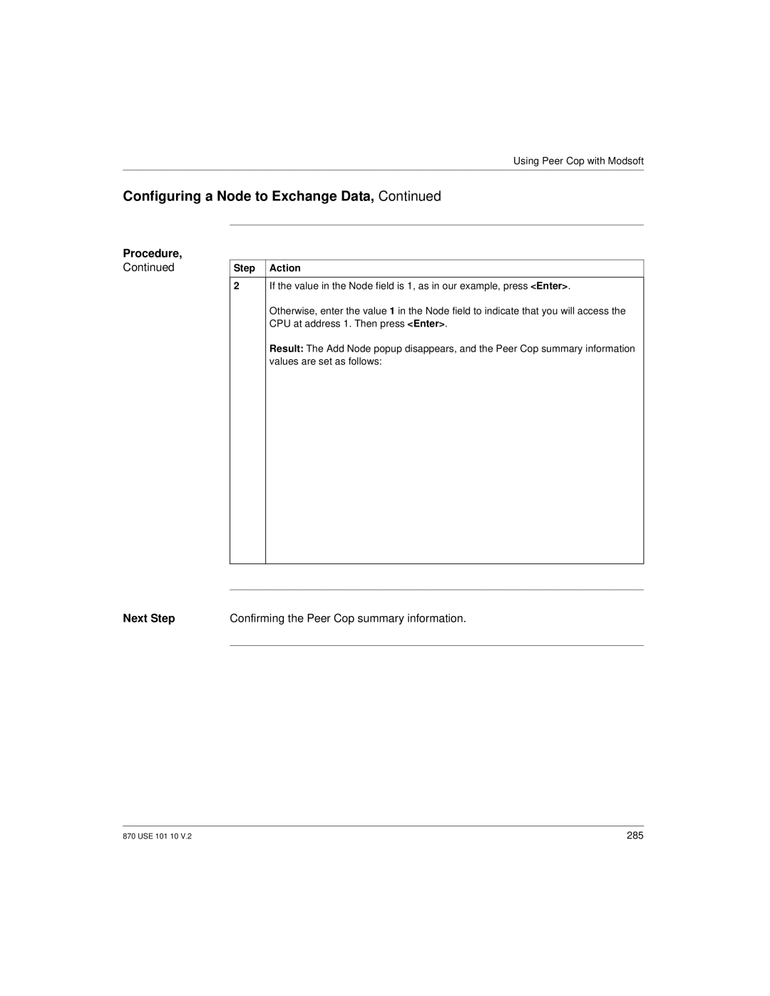 Schneider Electric Processor Adapter manual 285 