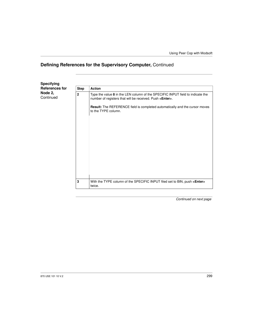 Schneider Electric Processor Adapter manual Specifying References for Node 