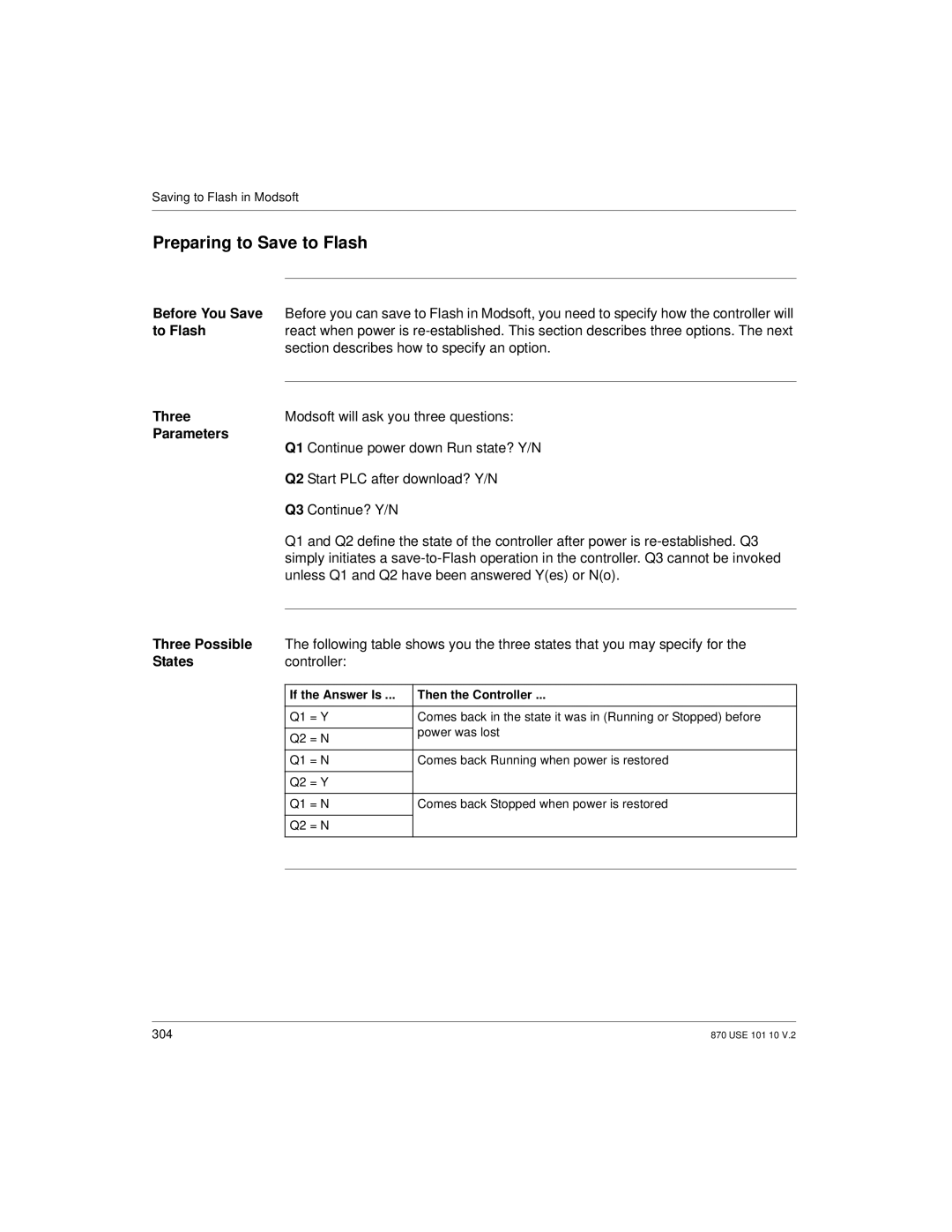 Schneider Electric Processor Adapter manual Preparing to Save to Flash 