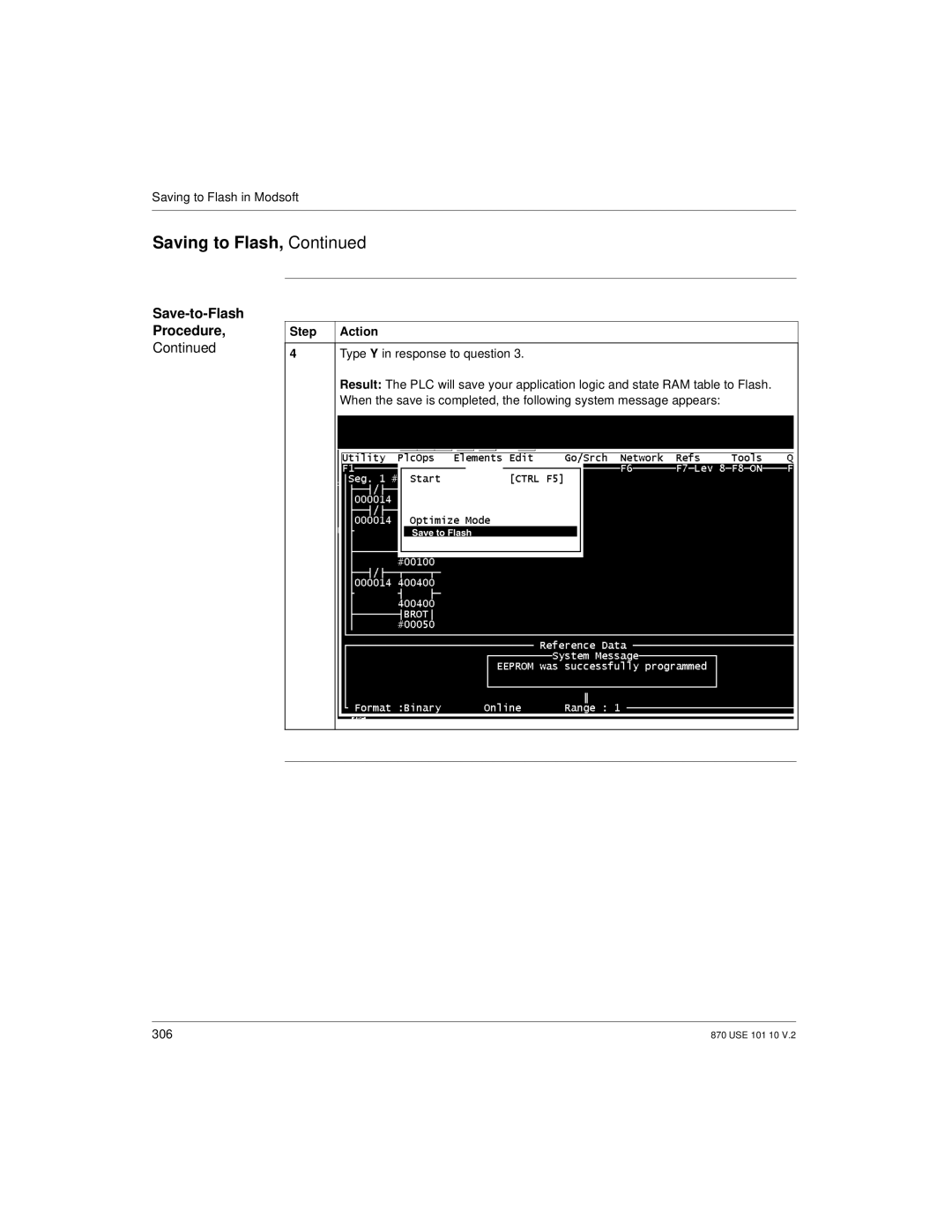 Schneider Electric Processor Adapter manual Save-to-Flash Procedure 