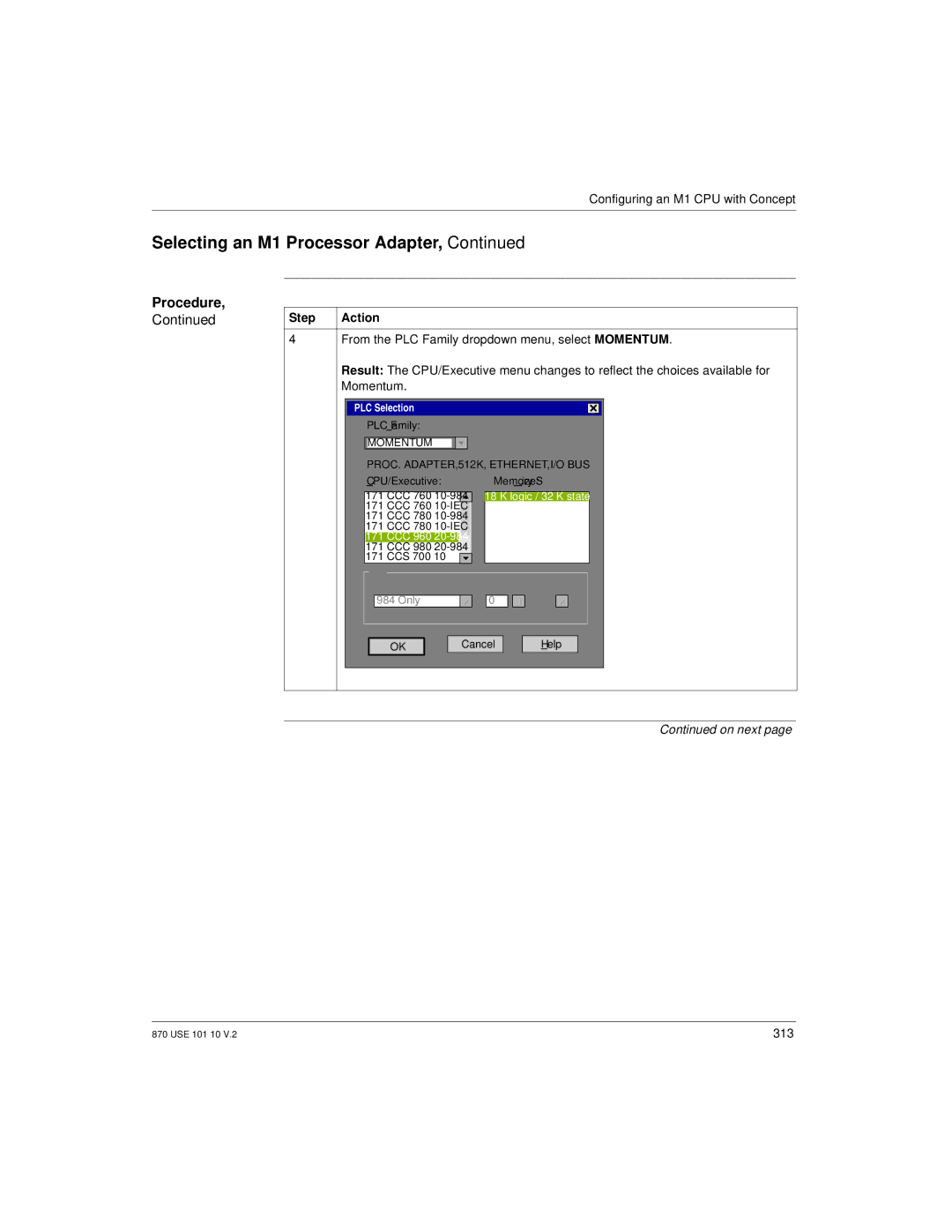 Schneider Electric Processor Adapter manual 313 