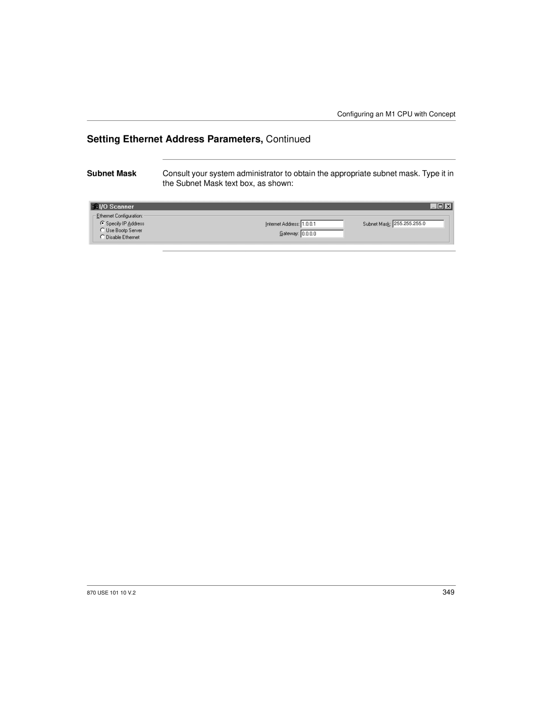 Schneider Electric Processor Adapter manual 349 