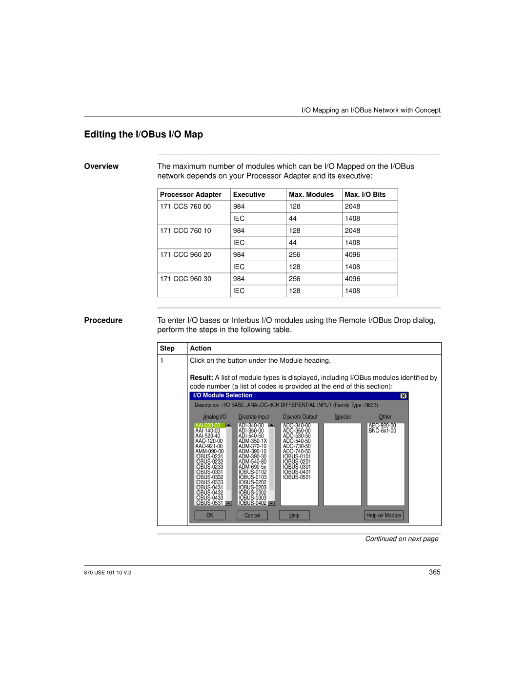 Schneider Electric manual Network depends on your Processor Adapter and its executive 