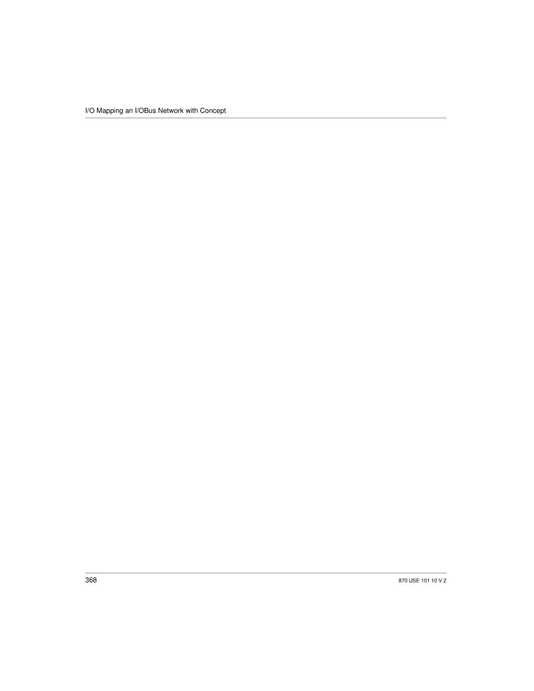 Schneider Electric Processor Adapter manual Mapping an I/OBus Network with Concept 368 