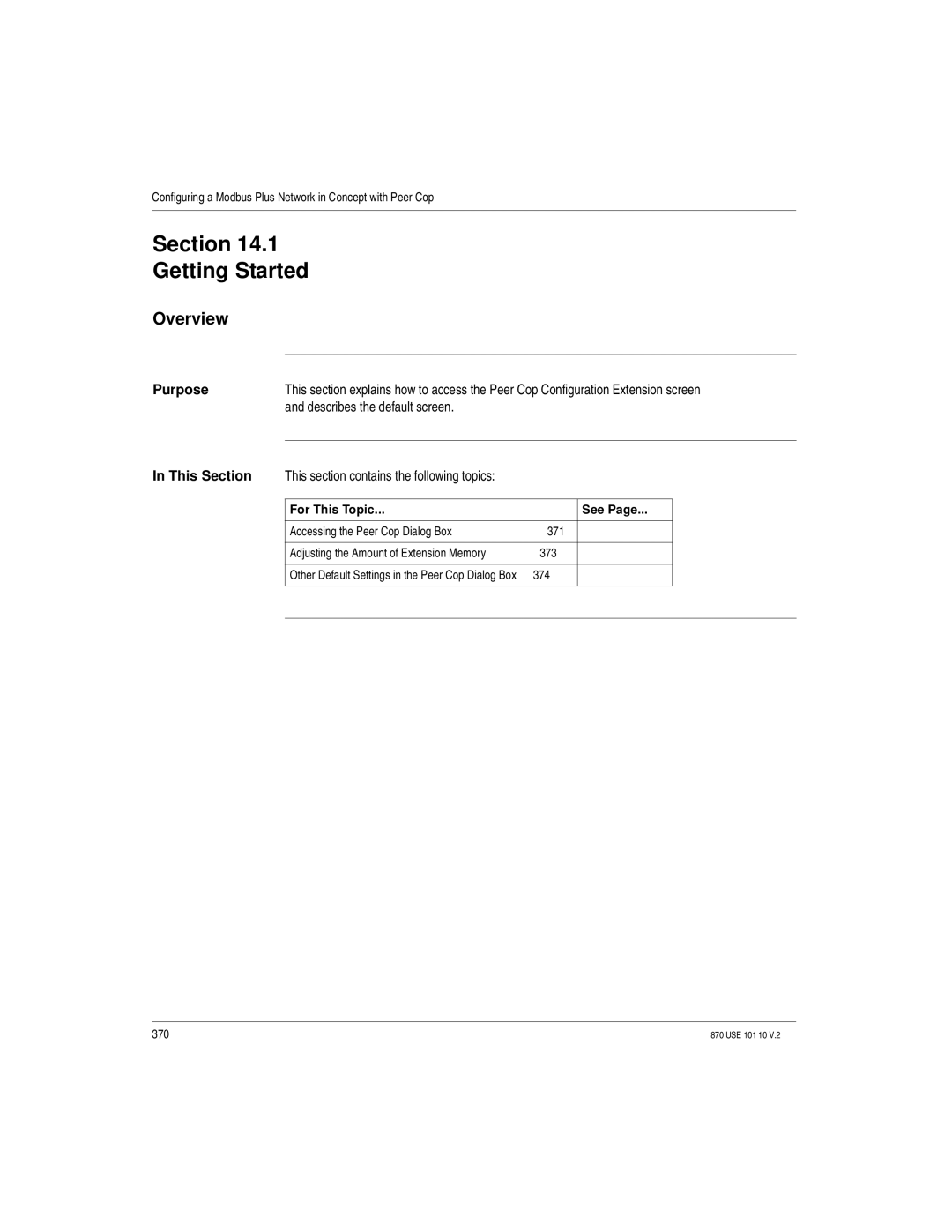 Schneider Electric Processor Adapter manual Configuring a Modbus Plus Network in Concept with Peer Cop 