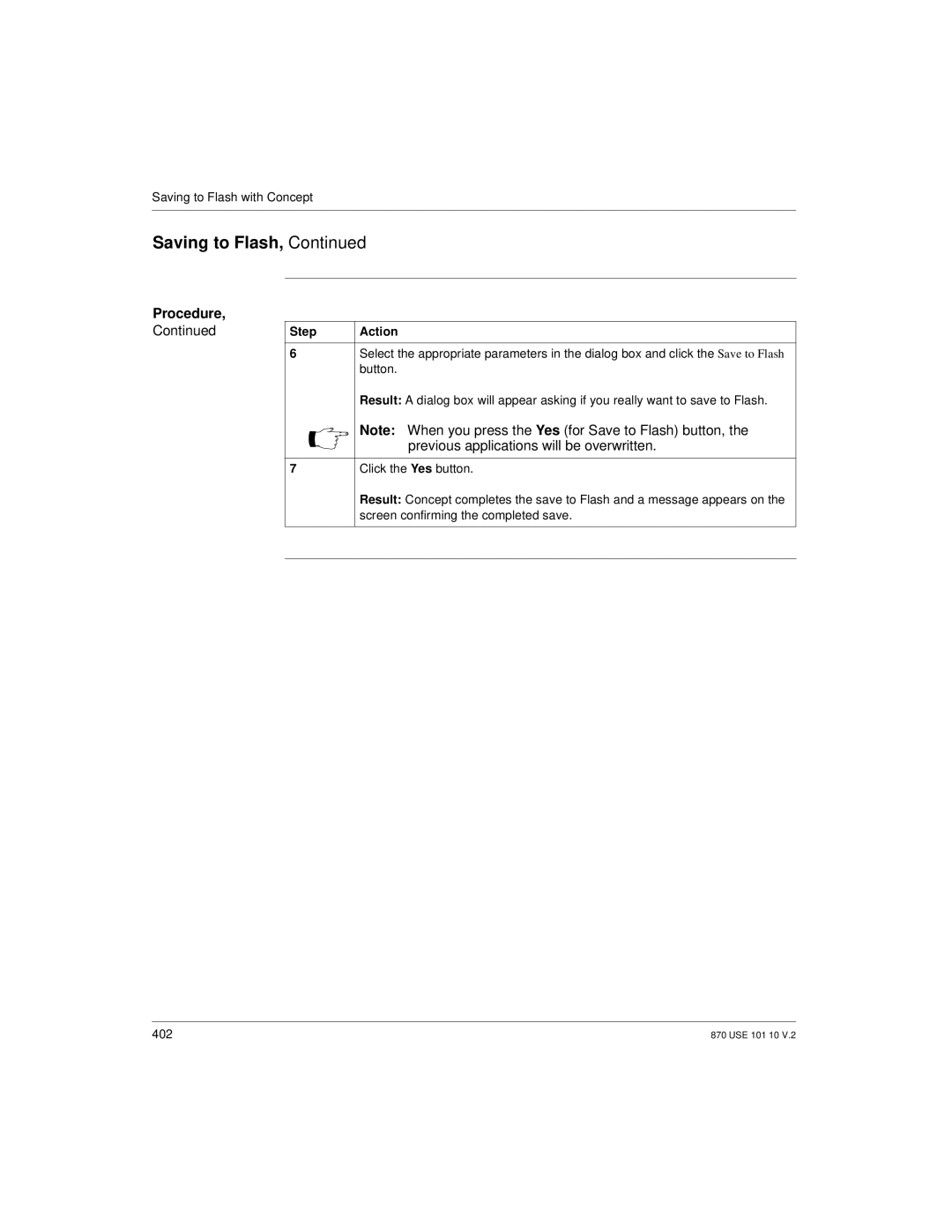 Schneider Electric Processor Adapter manual Saving to Flash 