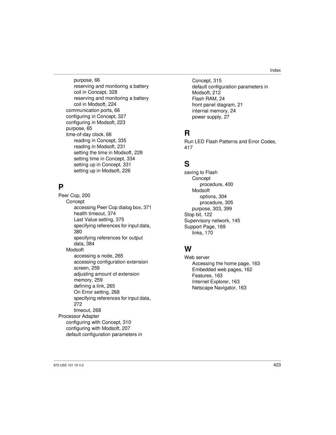 Schneider Electric Processor Adapter manual 423 