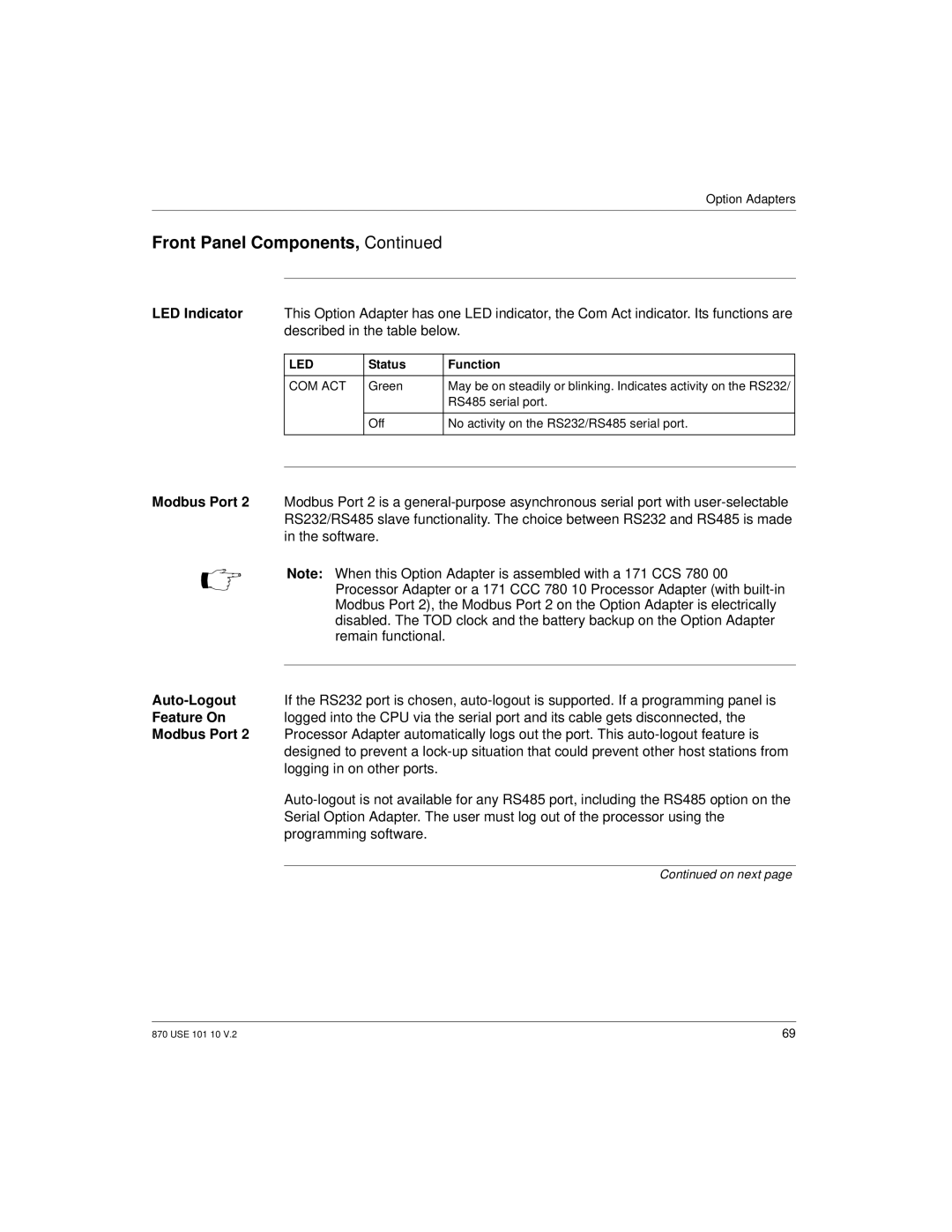 Schneider Electric Processor Adapter manual Green 