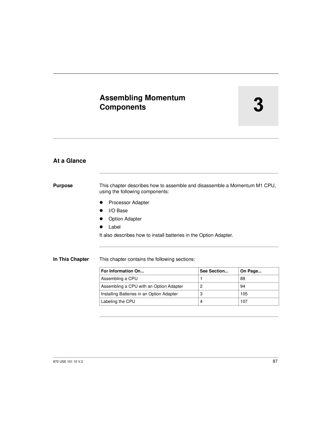 Schneider Electric Processor Adapter manual Assembling Momentum Components 