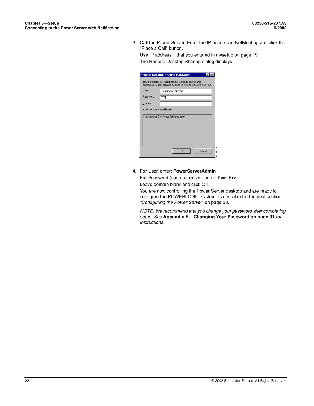 Schneider Electric PWRSRV710, PWRSRV750 setup guide 30703018 