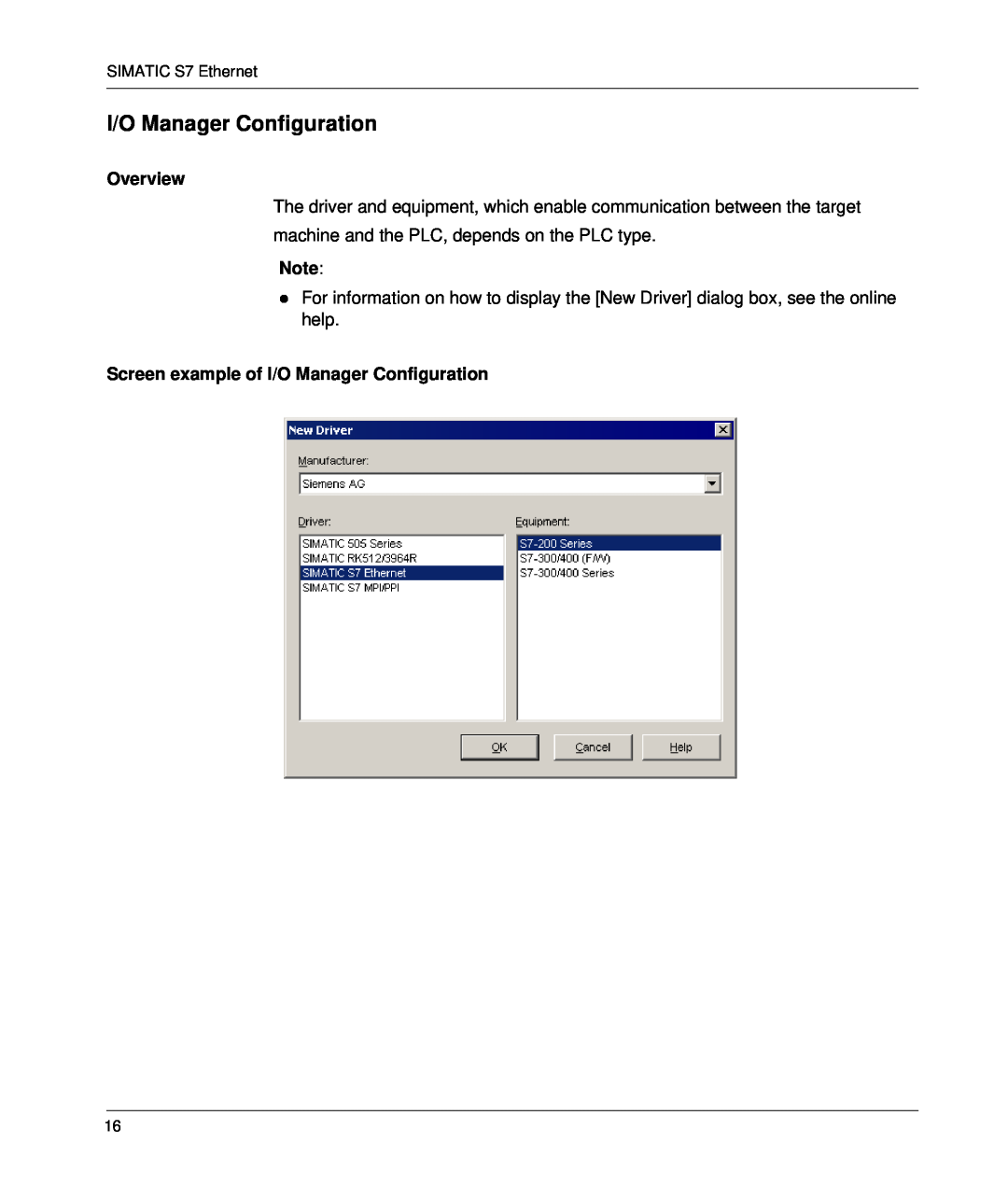 Schneider Electric S7 manual Screen example of I/O Manager Configuration, Overview 
