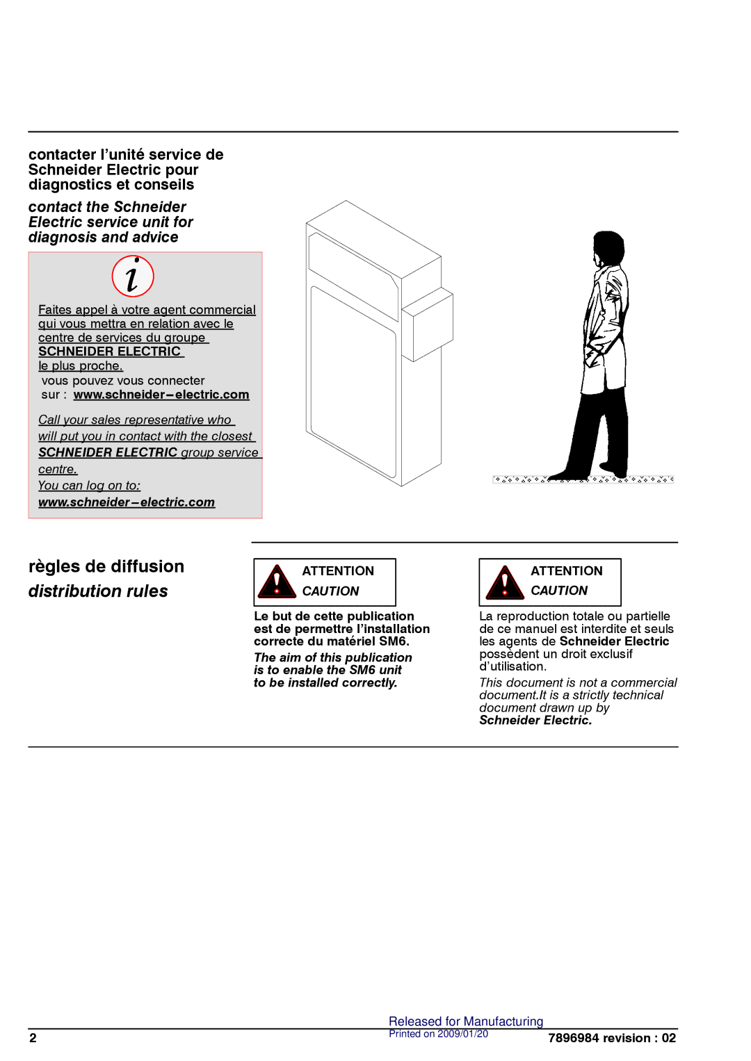 Schneider Electric manual Schneider Electric group service, Aim of this publication, Is to enable the SM6 unit 