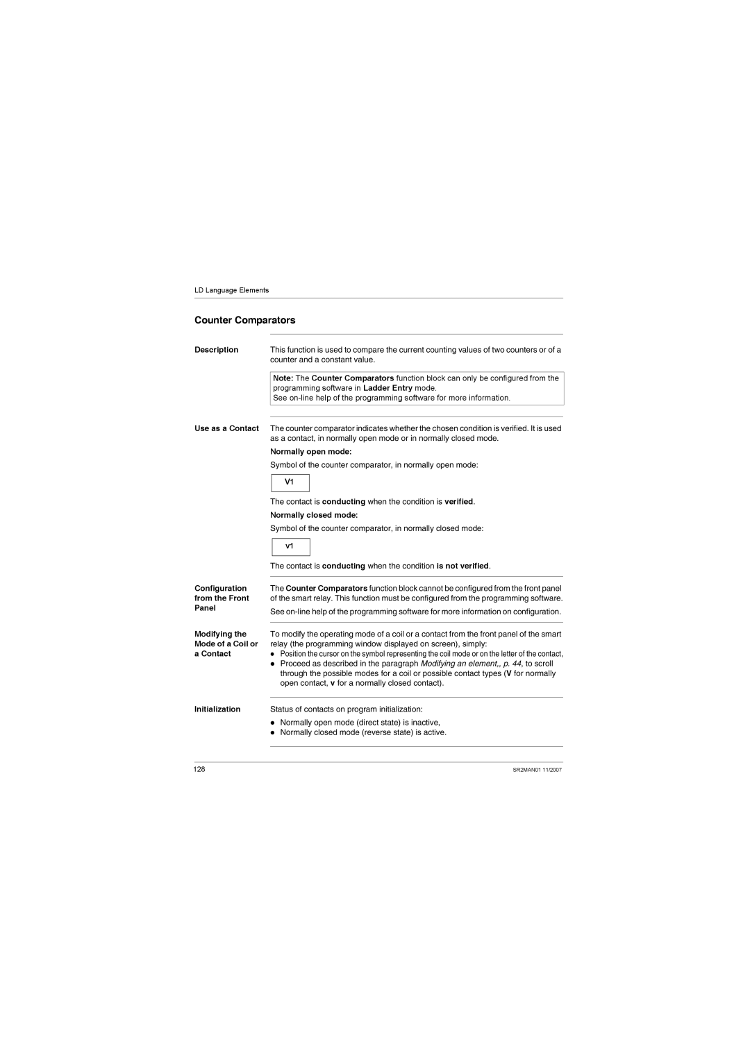 Schneider Electric SR2MAN01 user manual Counter Comparators 