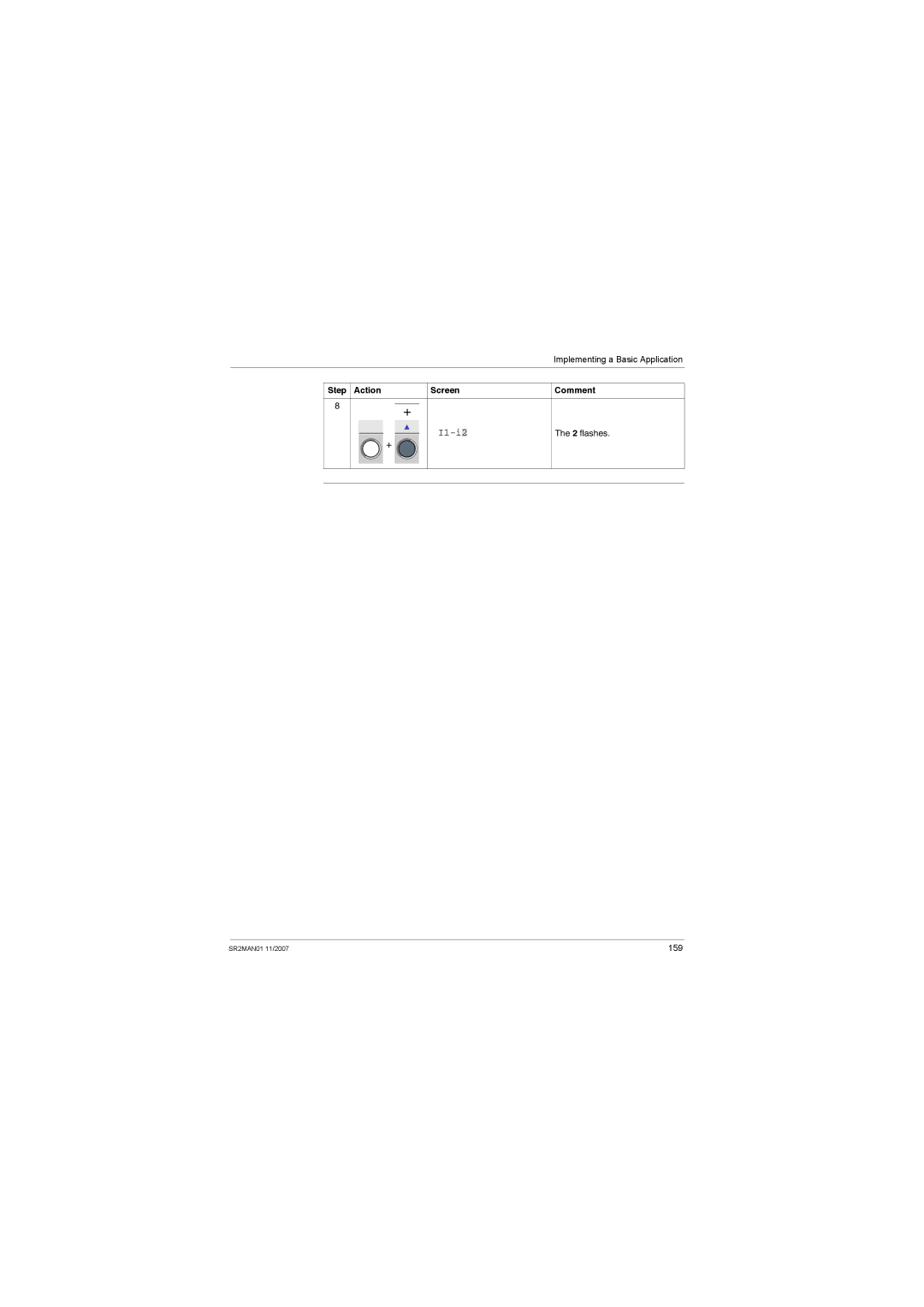 Schneider Electric SR2MAN01 user manual Step Action Screen 