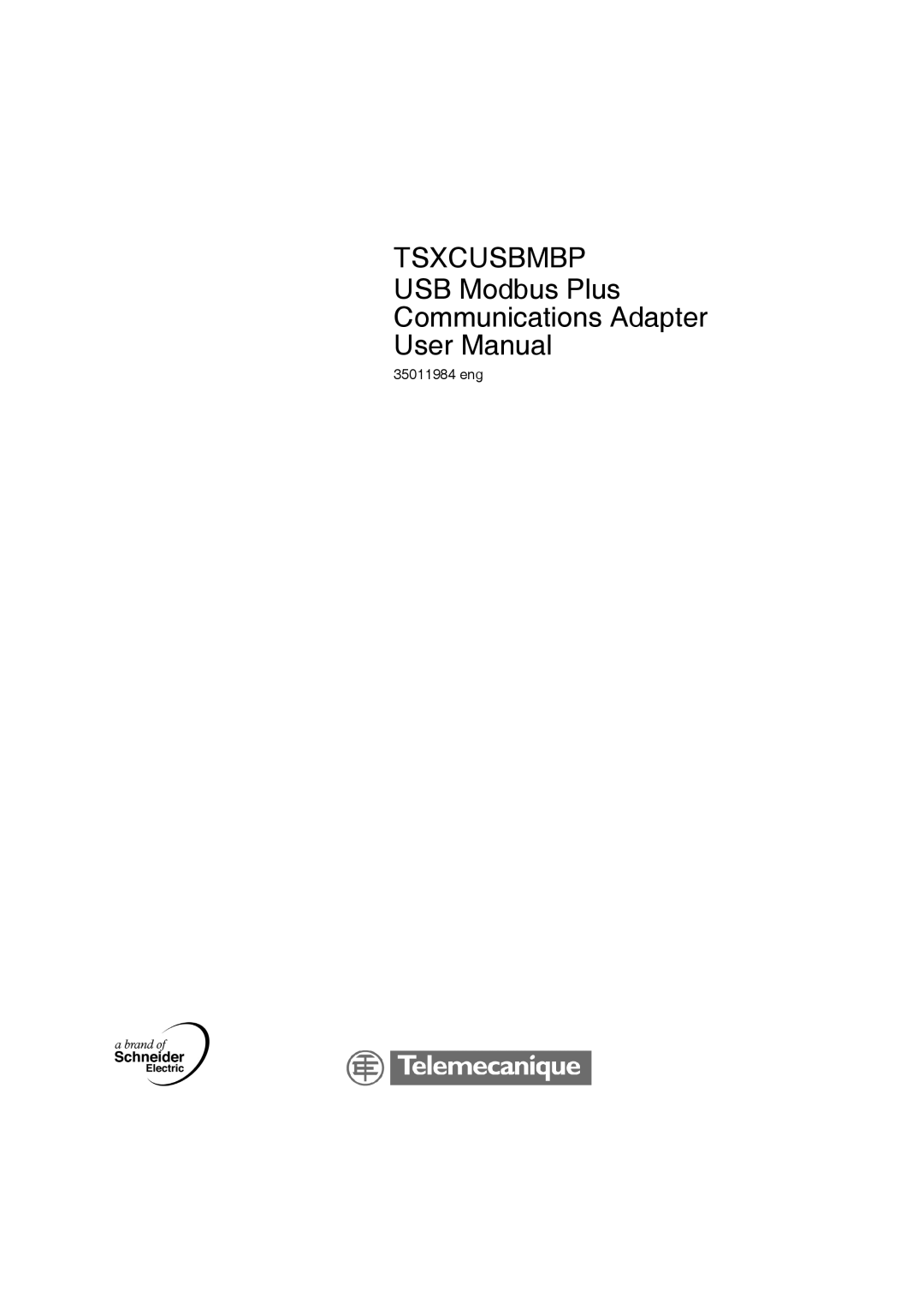 Schneider Electric TSXCUSBMBP user manual Tsxcusbmbp 