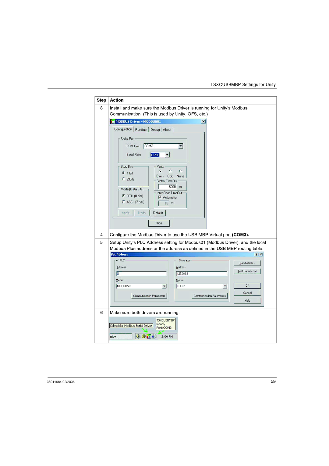 Schneider Electric TSXCUSBMBP user manual Make sure both drivers are running 