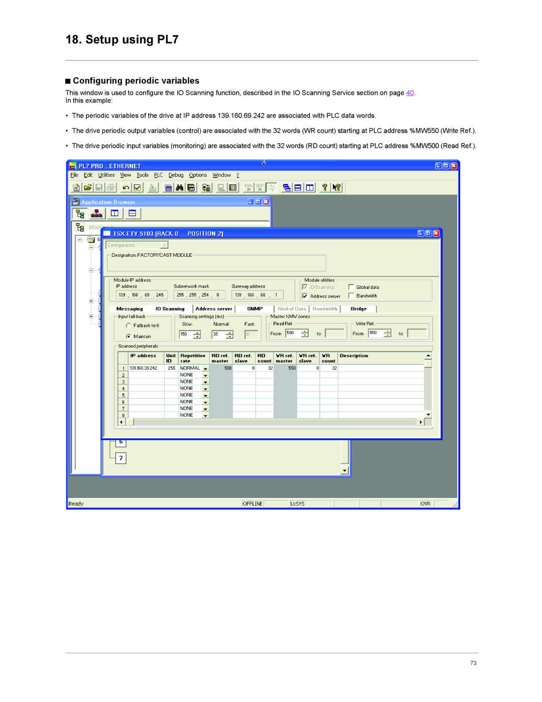 Schneider Electric VW3A3310d user manual Configuring periodic variables 