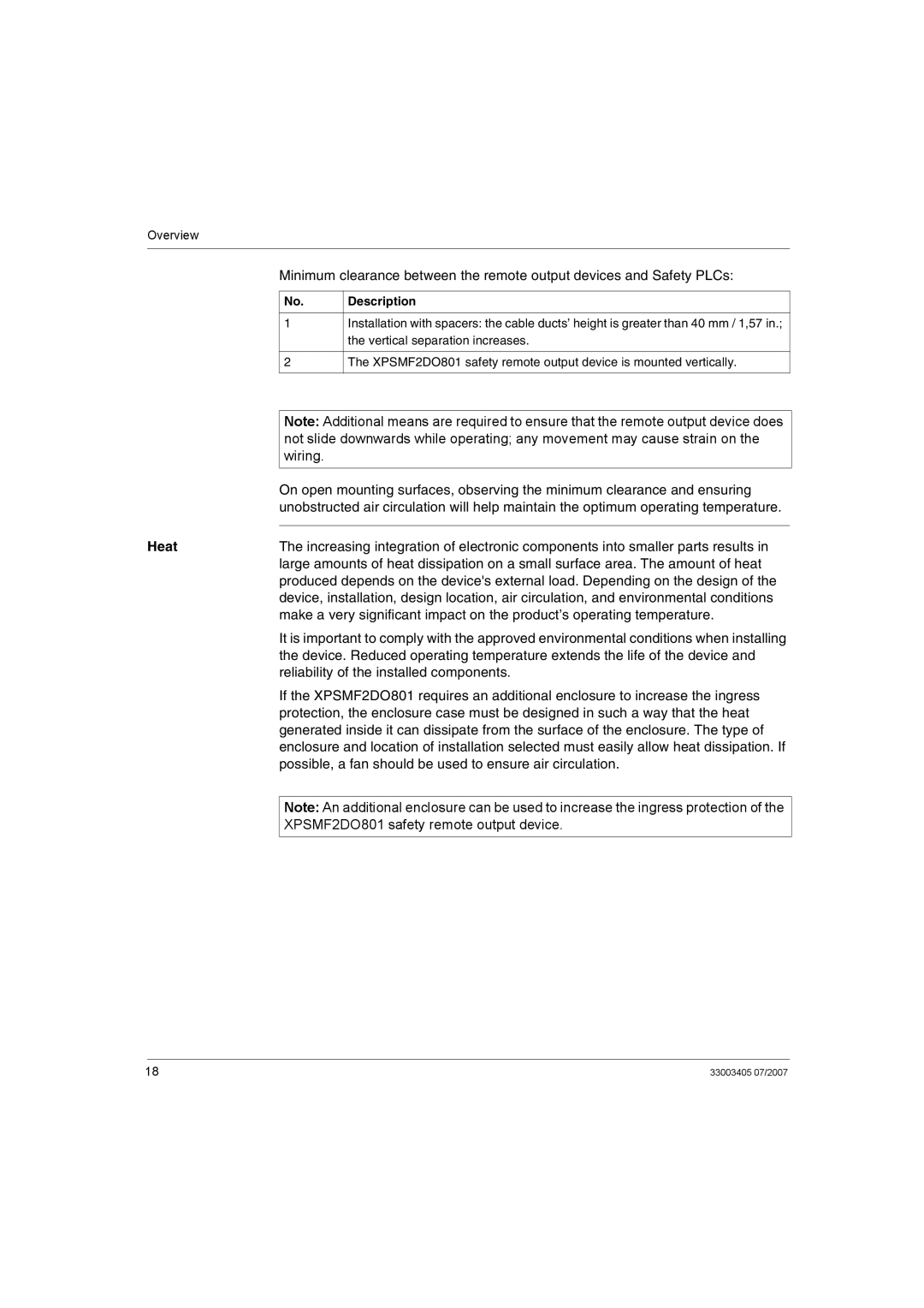 Schneider Electric XPSMF2DO801 manual Heat 