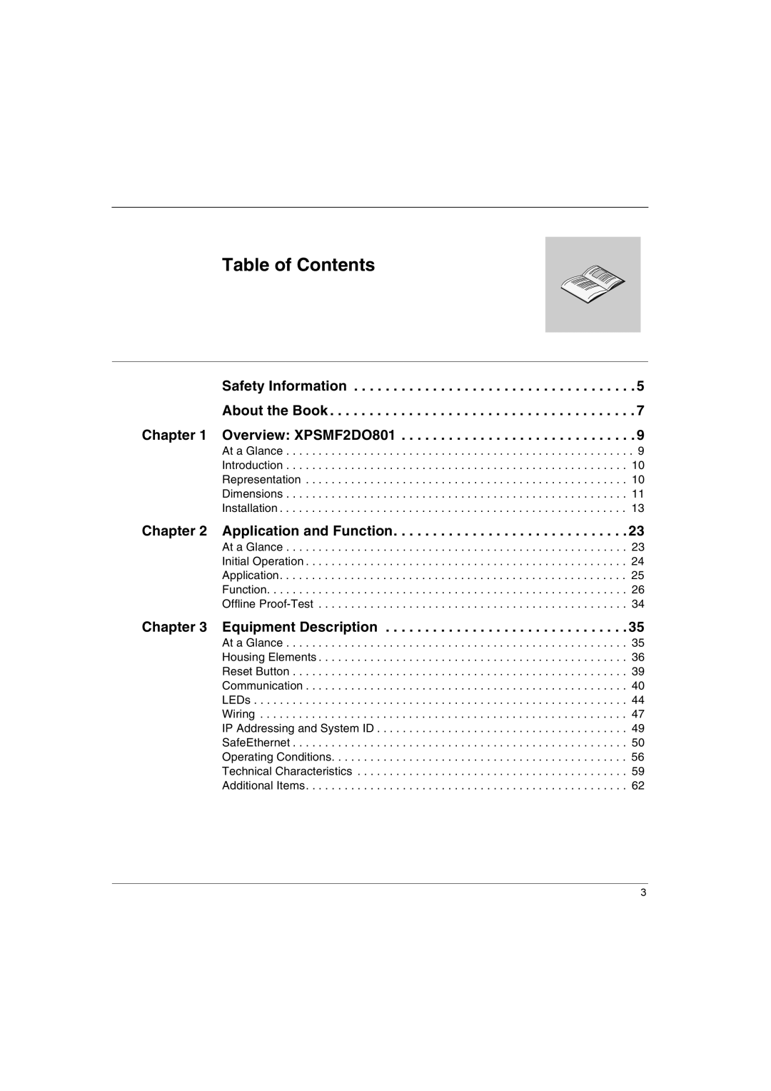 Schneider Electric XPSMF2DO801 manual Table of Contents 