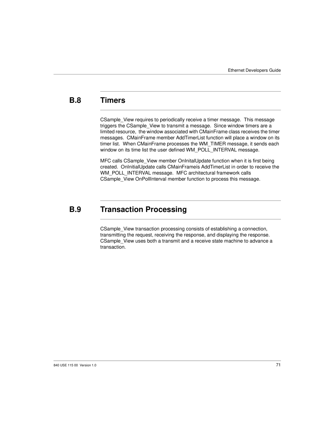 Schneider Optics Modicon Quantum Ethernet manual Timers, Transaction Processing 