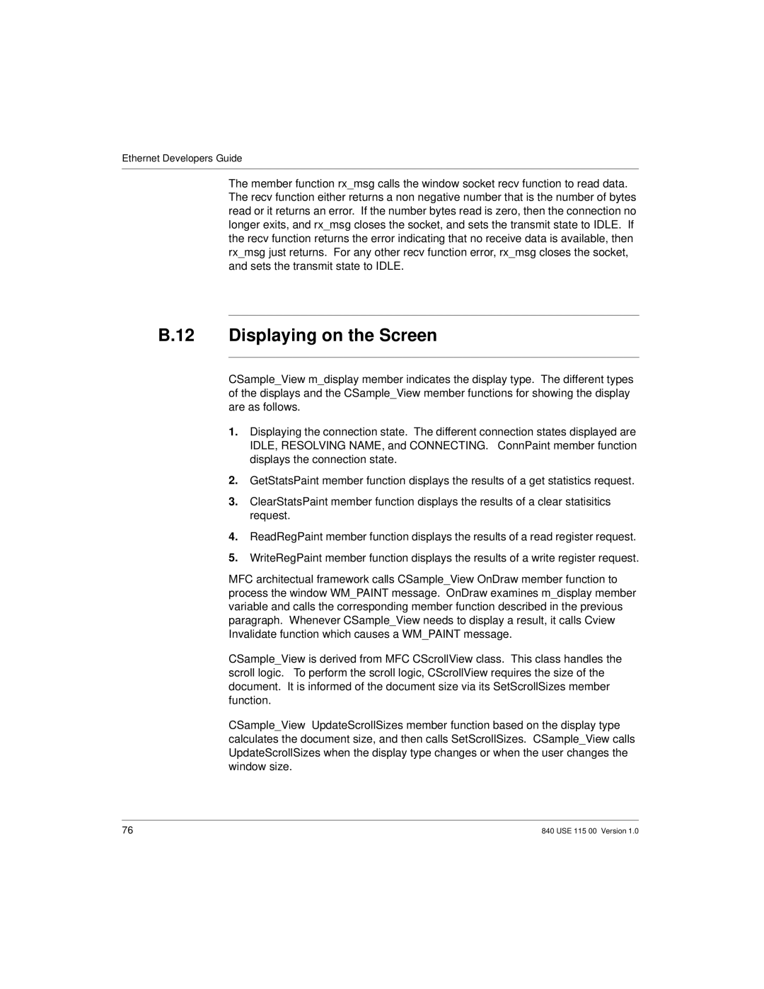 Schneider Optics Modicon Quantum Ethernet manual Displaying on the Screen 