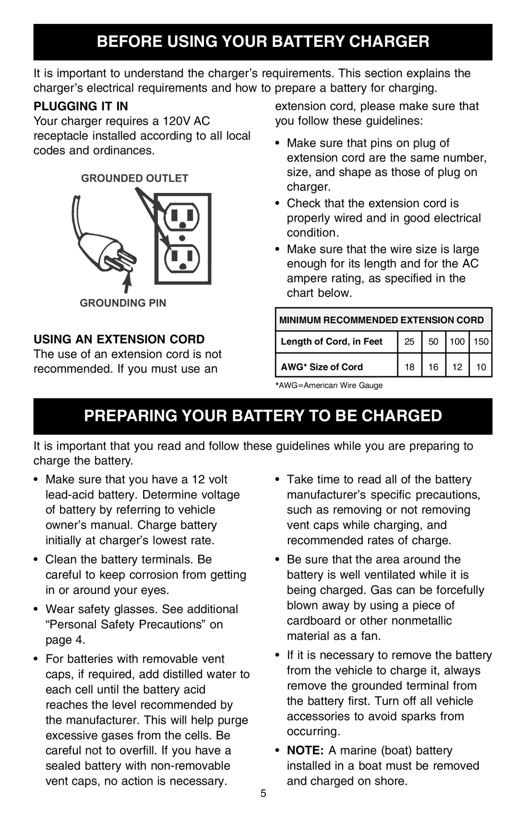 Schumacher 1000AP owner manual Before Using Your Battery Charger, Preparing Your Battery to be Charged, Plugging IT 